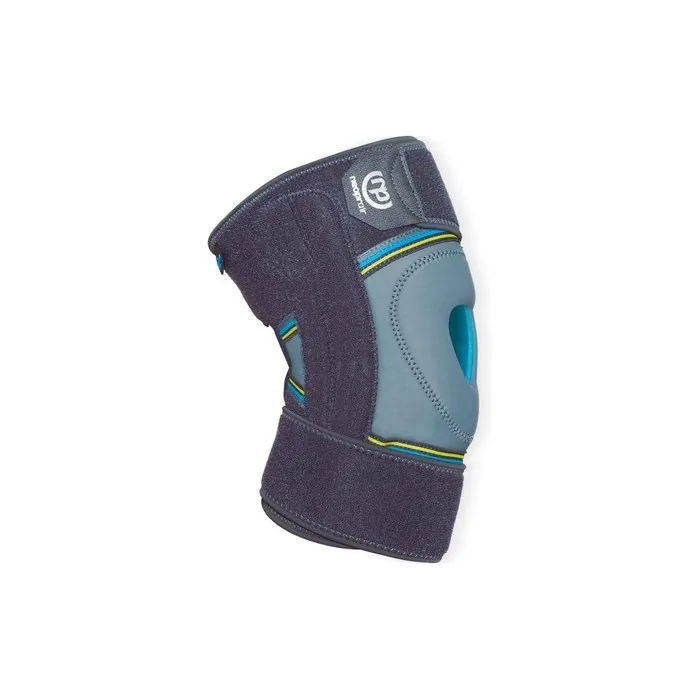 PRIM NEOPRAIR Open Ball Joint Knee Brace for Joint Pain/Bursitis Breathable Neoprene One Size Gray and Blue
