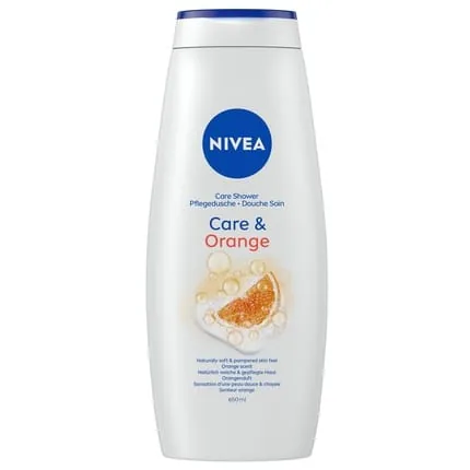 Nivea Care & Orange Foam Bath 650ml - Refreshing Citrus Scent