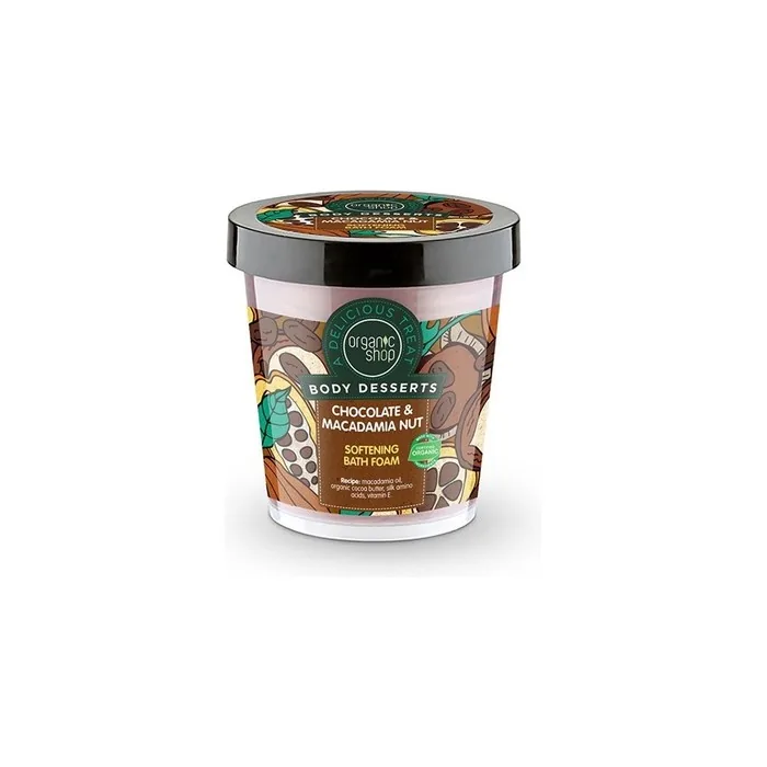 Organic Shop Body Deserts Bath Foam Chocolate Macadamia 450ml
