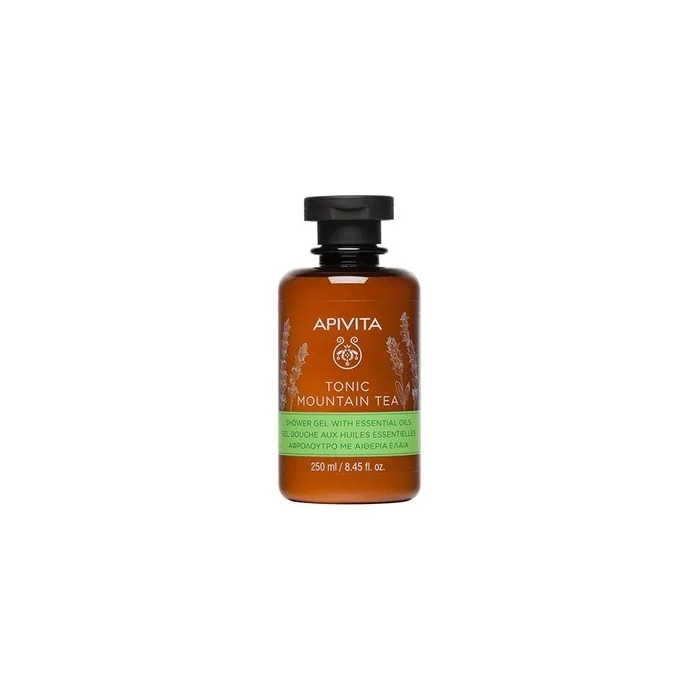 Apivita Tonic Mountain Tea Bath Gel With Essential Oils 250ml