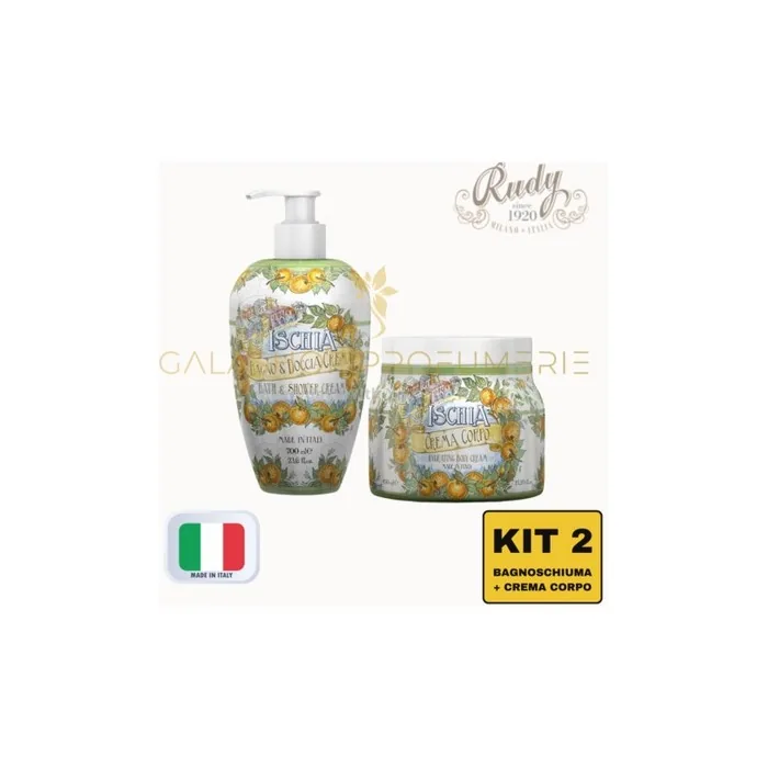 Kit The Majolica Ischia Bath Foam + Body Cream Rudy Made in Italy
