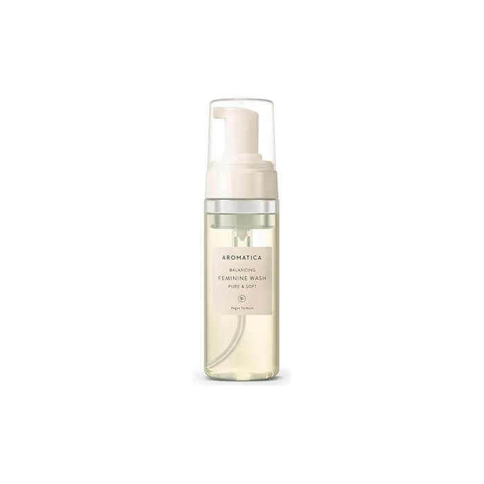 Aromatica Pure and Soft Feminine Foaming Wash - Vegan, pH-Balanced, Natural