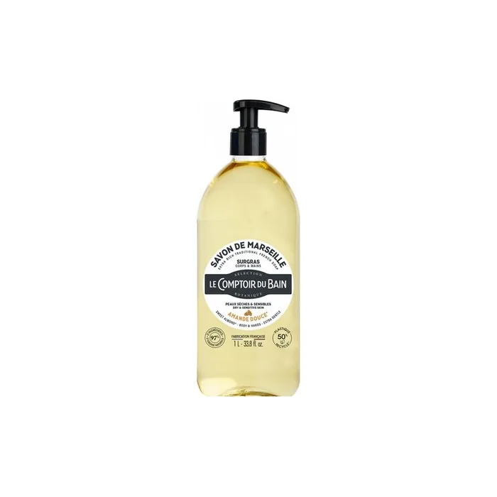 Le Comptoir Du Bain Extra-Rich Marseille Soap Sweet Almond 1L - Extra Mild