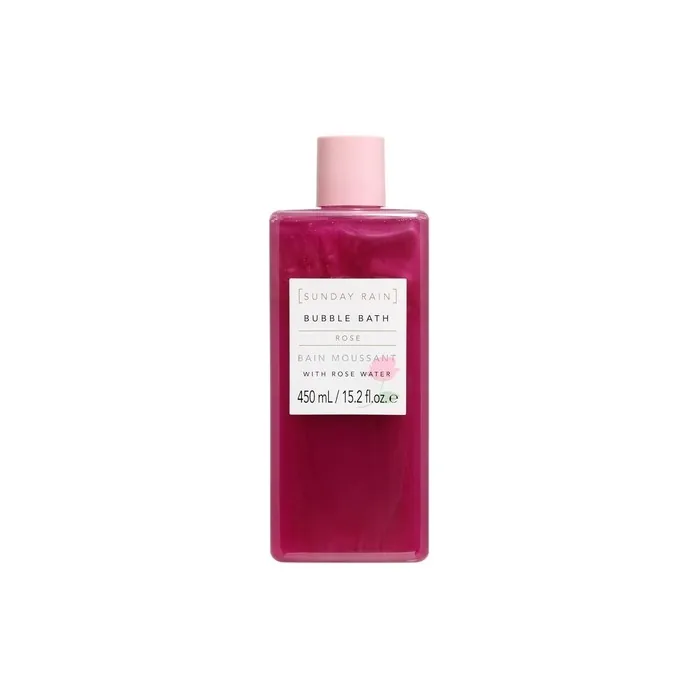 Sunday Rain Reviving and Hydrating Luxury Rose Oil Bubble Bath for Body with Vitamin A and Antioxidant Infused 450ml Rose