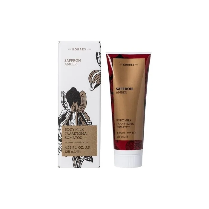 Korres Body Milk Saffron Amber With Vitamins And Trace Elements 921 Natural 125ml