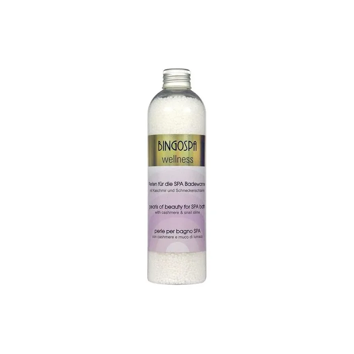 Home Spa Bath Cosmetics: Beauty Bath Beads with Cashmere and Snail Slime 230g BINGOSPA