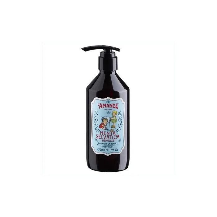 L'Amande Bagno di un Tempo Menta Emollient and Toning Shower Gel 470ml