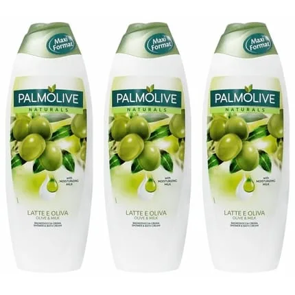Palmolive Milk & Olive Shower and Bath Cream 650ml - Pack of 3