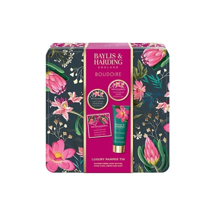 Baylis & Harding Boudoire Tropical Paradise Luxury Pamper Tin Gift Set for Body Care