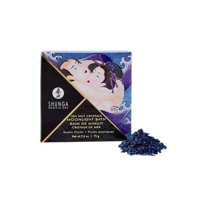 Shunga Exotic Fruits Moonlight Bath Sea Salt Crystal Purple