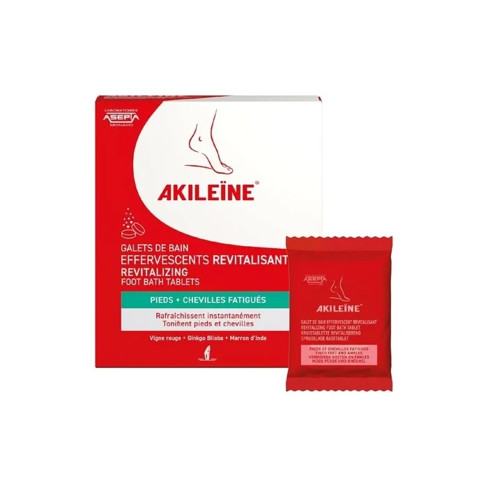 Akileine Revitalizing Effervescent Bath Pebbles 20g Pack Of 6