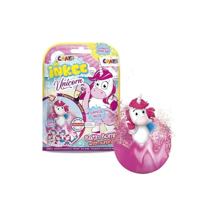 Craze Inkee Unicorn Beach Unicorn Bath Ball With Surprise Bath Bomb Featuring