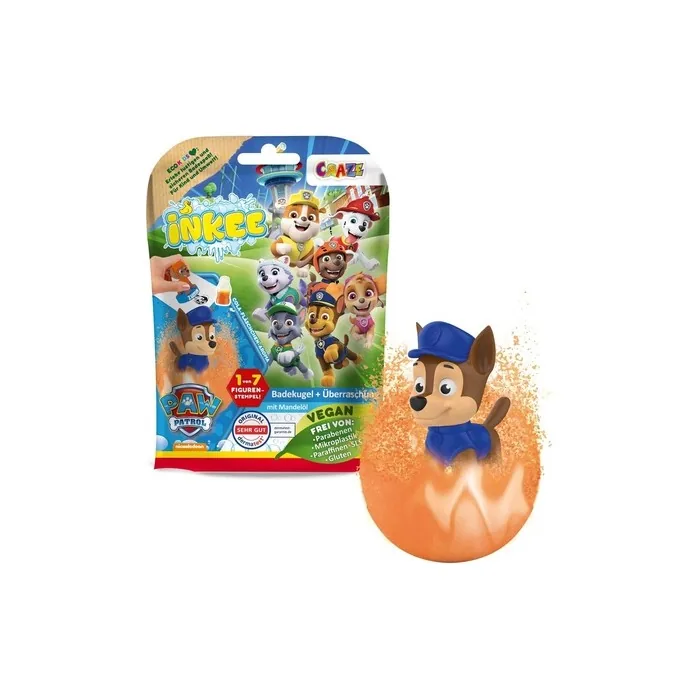 Inkee Paw Patrol Children's Bath Bombs with Canine Patrol Figure