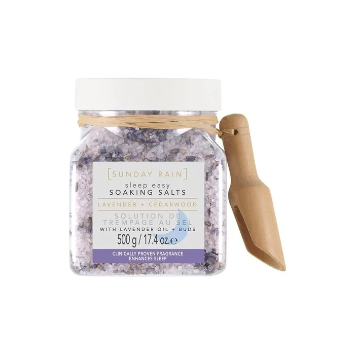 Sunday Rain Sleep Easy Luxury Relaxing Soothing Bath Soaking Salts 500g Lavender & Cedarwood