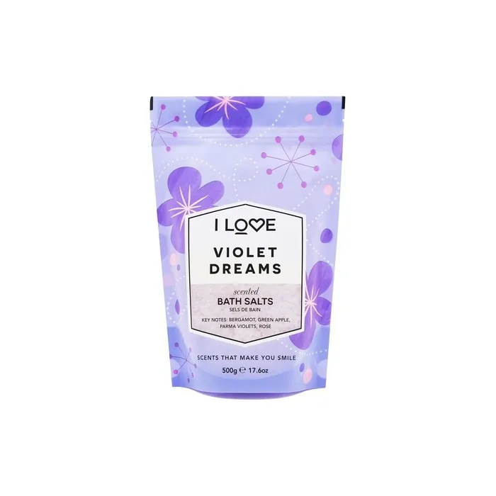 I Love Violet Dreams Scented Bath Salts with 99% Naturally Derived Ingredients