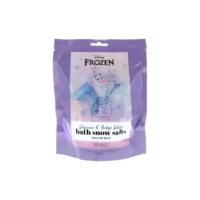 MAD BEAUTY Disney Frozen Olaf Bath Snow Salts Indigo and Violet Fragranced Relax and Unwind Tropical Refresh and Reset Great Gift