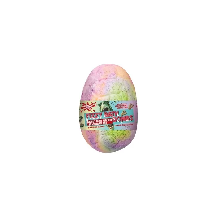 Chlapu Chlap Fizzing Bath Bomb Dinosaur Egg With Surprise Bubble Orange 140g