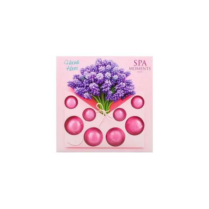 Chlapu Chlap Bath Bombs Set With Hyacinth Kiss Scent 8 Pieces