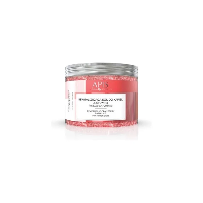 APIS Cranberry Vitality Revitalizing Bath Salt with Cranberry and Lemongrass 650g
