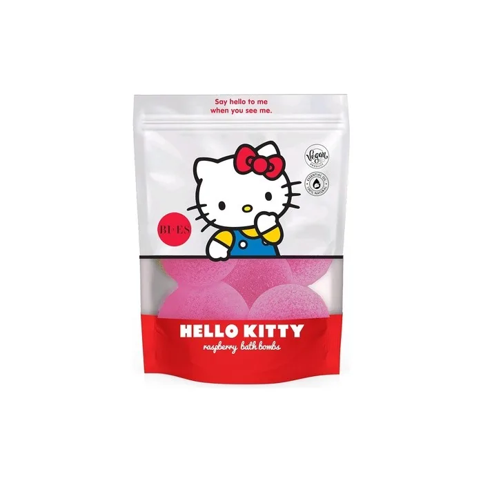 Hello Kitty Fizzing Bath Bombs With Raspberry Fragrance Vegan
