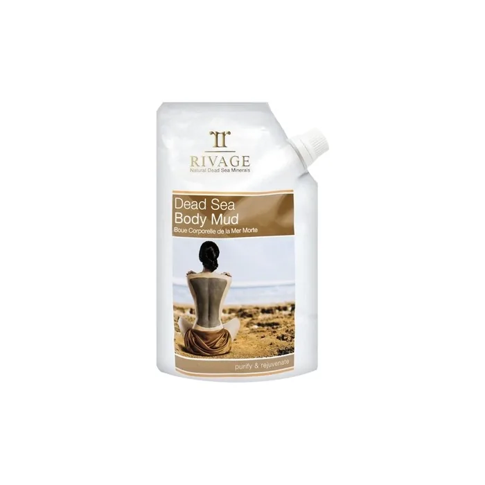 Rivage Natural Dead Sea Minerals Body Mud Pouch 500g - Purify and Rejuvenate with Authentic Dead Sea Mud from Jordan - Vegan Friendly