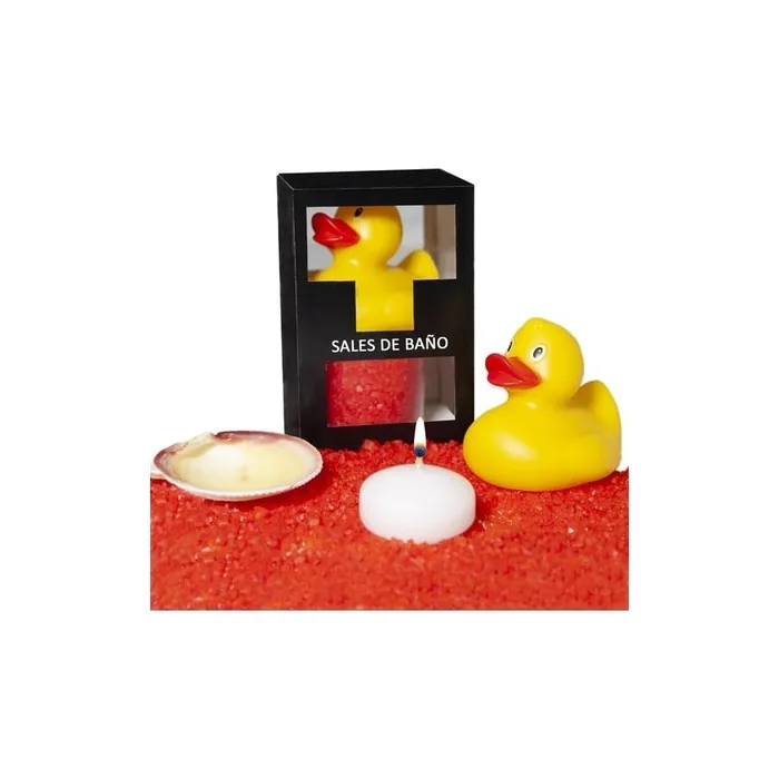 Diverty Sex Set Bath Salts Red Fruit Aroma Duck Candle And Shell 150 Grams