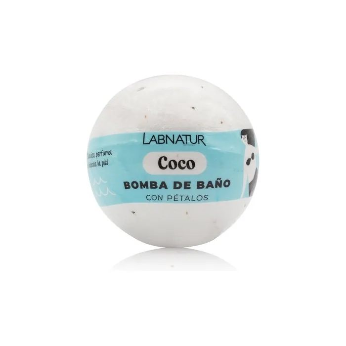 LABNATUR Coconut Bath Bomb with Flower Petals 140g