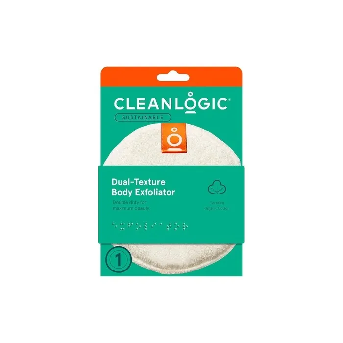 Care by Clean Logic Exfoliating Sponge Dual Texture Natural Body Scrubber