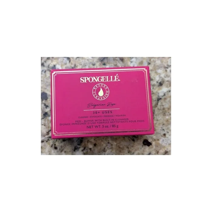 Spongelle Bulgarian Rose 30 Uses Pedi Buffer Cleanser 3 Oz