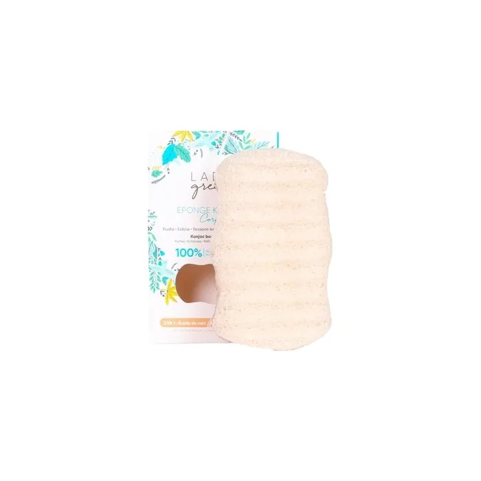 Lady Green 2-In-1 Konjac Sponge for Body with Nut Bone