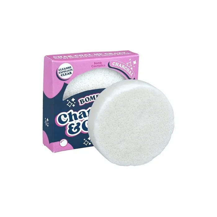 Bomb Cosmetics Facial Buffer Charcool Gentle Facial Sponge