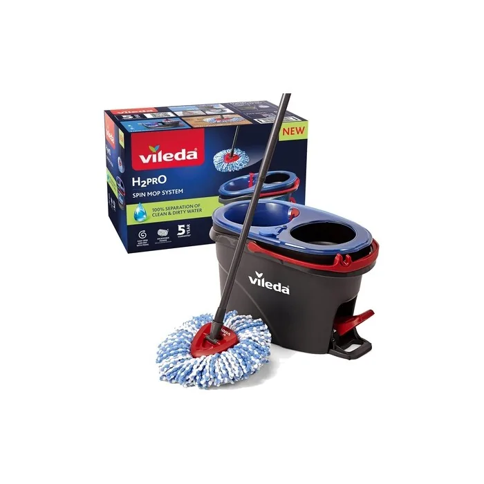 Vileda H2pro Spin Mop System - Separates Clean and Dirty Water - Effortless