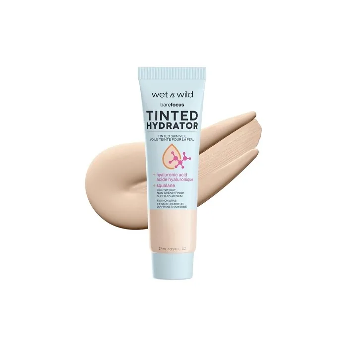 wet n wild Bare Focus Tinted Hydrator Enriched with Hyaluronic Acid for Olive Skin Semi-Matte Finish Light to Medium Coverage