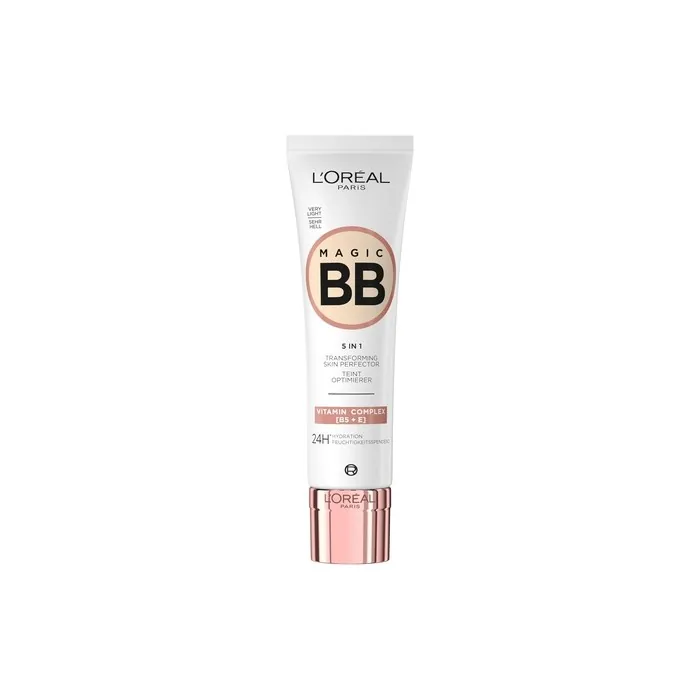 L'Oréal Paris BB Crème C'est Magic 5-in-1 Moisturising Tint Cream 24H For All Skin Types Light and Natural Coverage SPF 11 Tint Very Bright 01 30ml