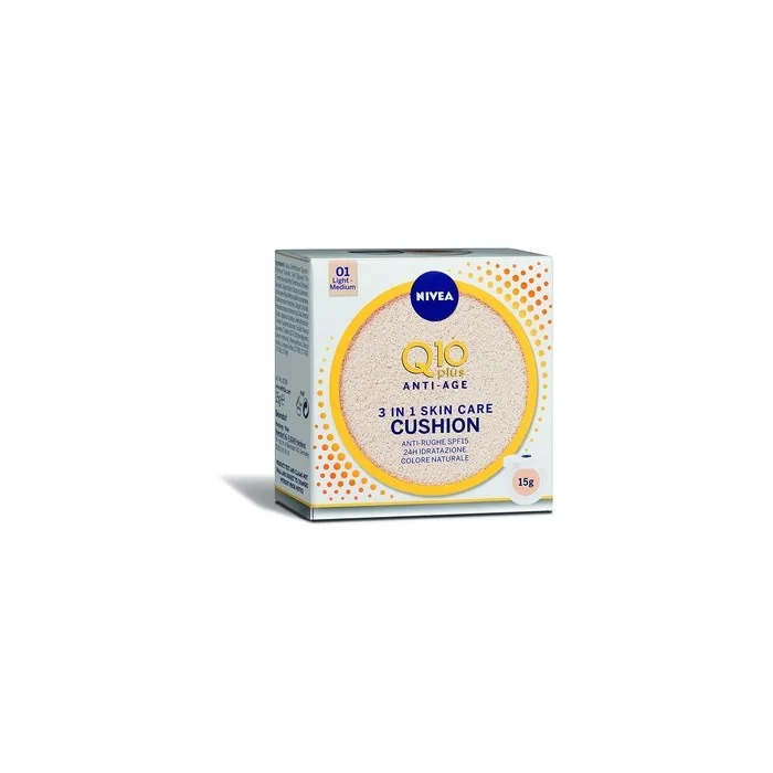 Q10 Plus Anti Age 3 in 1 Skin Care Cushion 01 Light Medium 15g