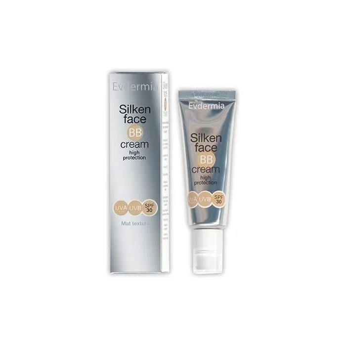 Evdermia Silken Face BB Cream SPF30 50ml Sunscreen Face Cream with Touch of Color - Ideal for Oily Skin