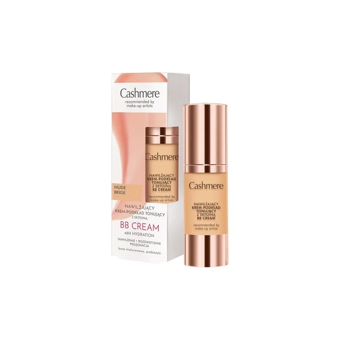 Cashmere Bb Moisturizing Tinted Foundation Cream With Ectoin In Nude Beige, 30ml