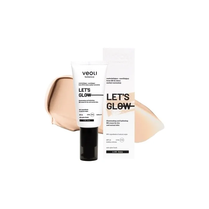 Veoli Botanica Let's Glow Brightening and Moisturizing BB Cream for Dry and Normal Skin 30ml 2.0W Vanilla