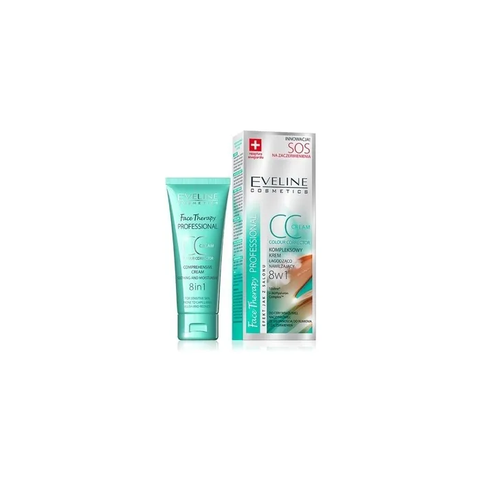 Eveline Sos Cc Cream 8 In 1 Comprehensive Soothing And Moisturizing Cream For Sensitive And Capillary Skin 30ml