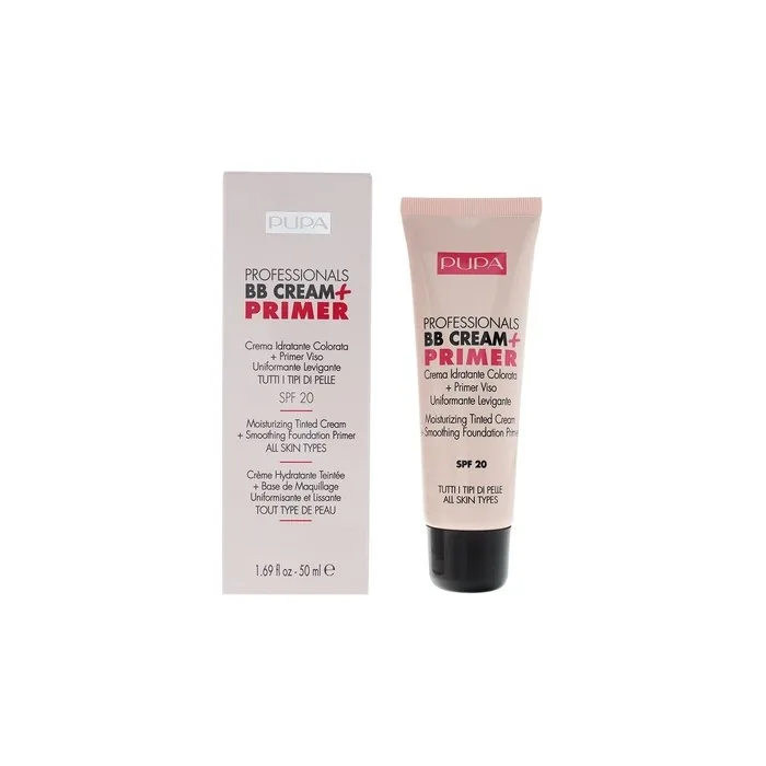 Pupa Professional Bb Cream Primer 001 Nude Tinted Cream 50ml For All Skin Types