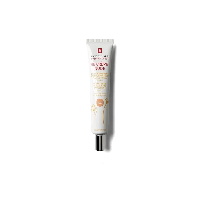 Erborian BB Cream with Ginseng Imperfection Covering Foundation 5-in-1 Korean Skincare Face Cream SPF 20 Nude Shade 45ml
