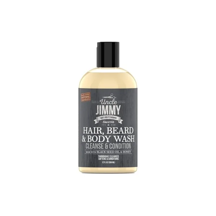 Uncle Jimmy Hair Beard And Body Wash 12 Oz