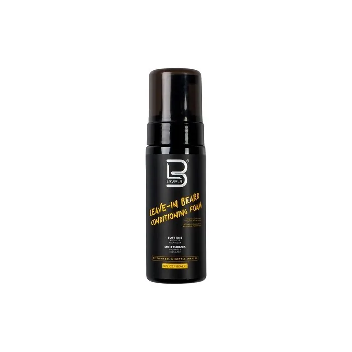 L3VEL3 Leave-In Beard Conditioning Foam For Men 5 oz Foam