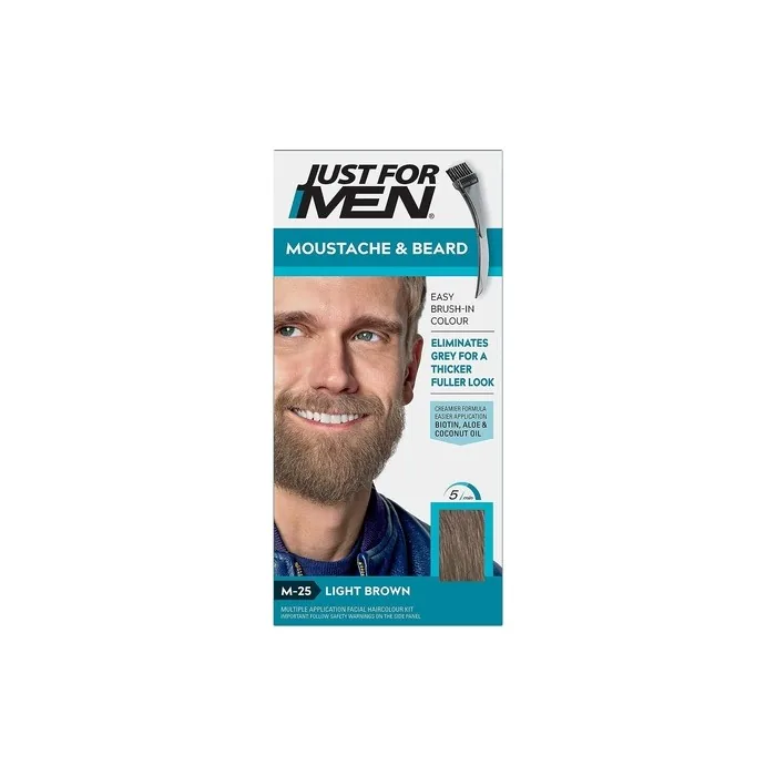 Just For Men Moustache & Beard Light Brown Dye with Applicator Brush