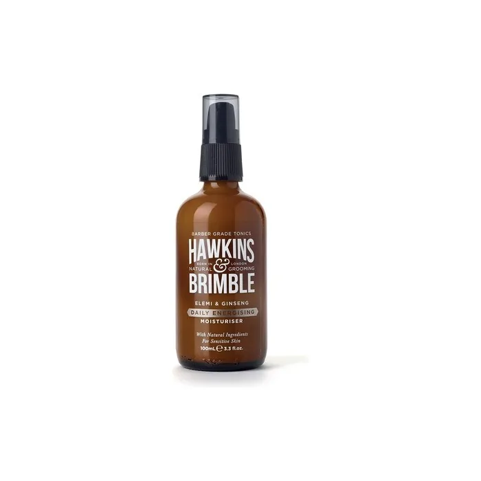 Hawkins & Brimble Energising Men's Face Moisturiser with Natural Ingredients Hydrating for Dry Skin No Parabens/Animal Testing