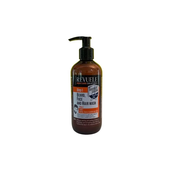 Revuele Men Care Barber 3 in 1 - Beard, Face and Hair Shampoo 300ml