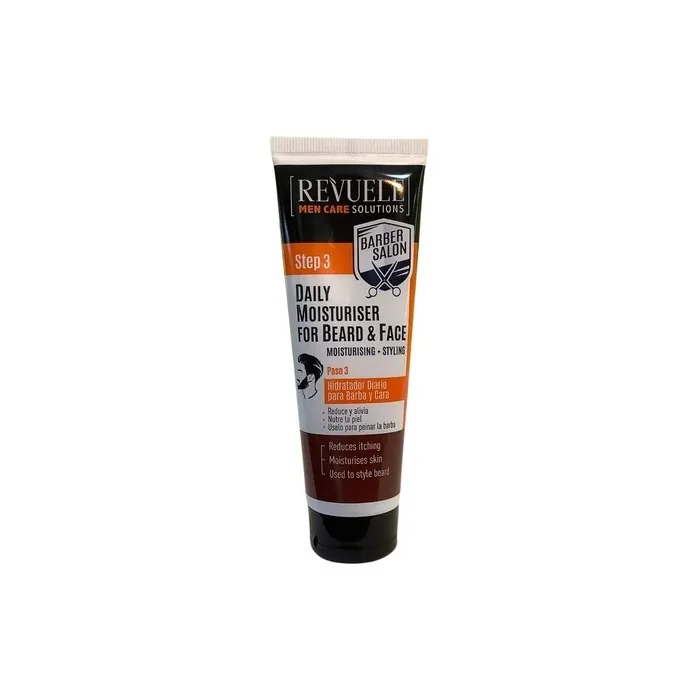 Revuele Men Care Barber Salon Daily Moisturizing Cream for Beard and Face 80ml