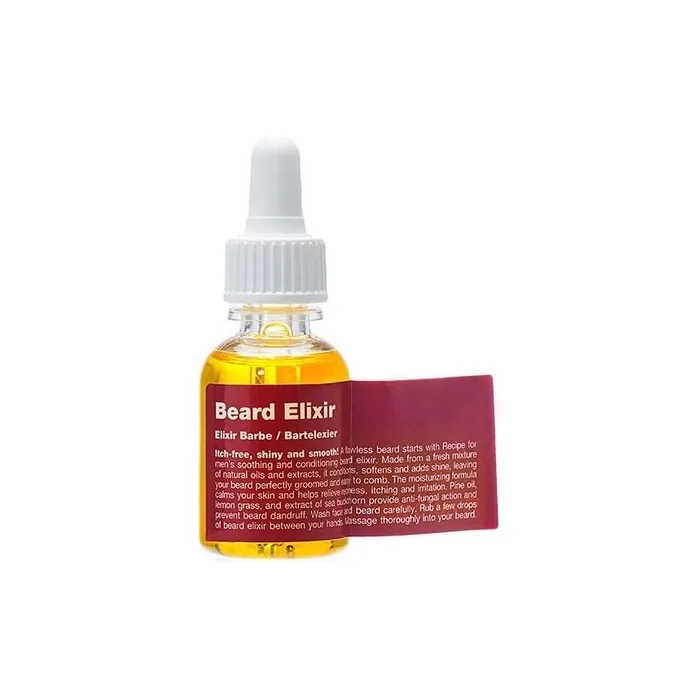 Recipe For Men Beard Elixir Essential Oil Extracts Condition Soften and Add Shine 25ml