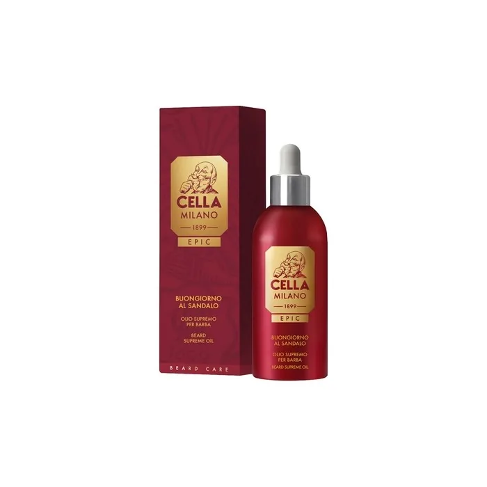 Cella Milano Epic Beard Oil Good Morning Sandalwood 50ml