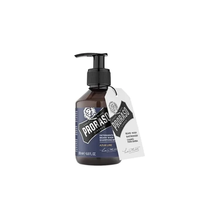 Proraso Azur Lime Beard Wash 200ml Beard Shampoo With Citrus And Juniper Scent